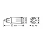 Mufa bricheta auto DIN - 12/24V 15A