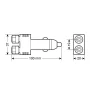 Cigarette lighter plug with quick connectors, 12/24V