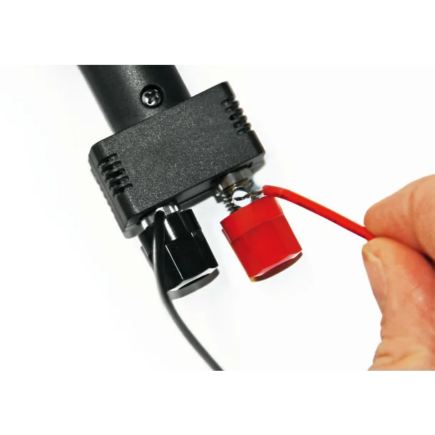 Cigarette lighter plug with quick connectors, 12/24V