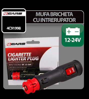 Lighter plug with switch 8A 12/24V 4cars thumb