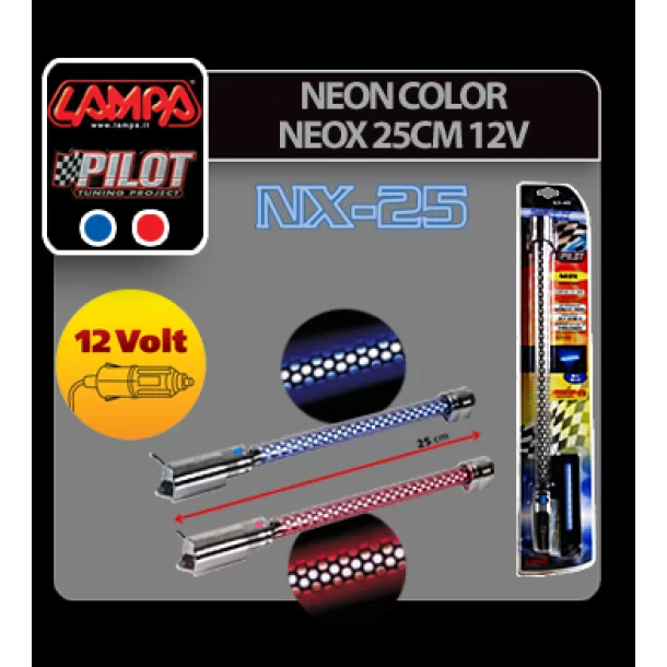Neon color Neox 25cm 12V - Albastru