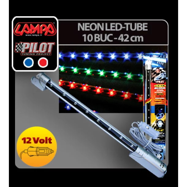 Led-Tube-10, 12V - 42 cm - Piros