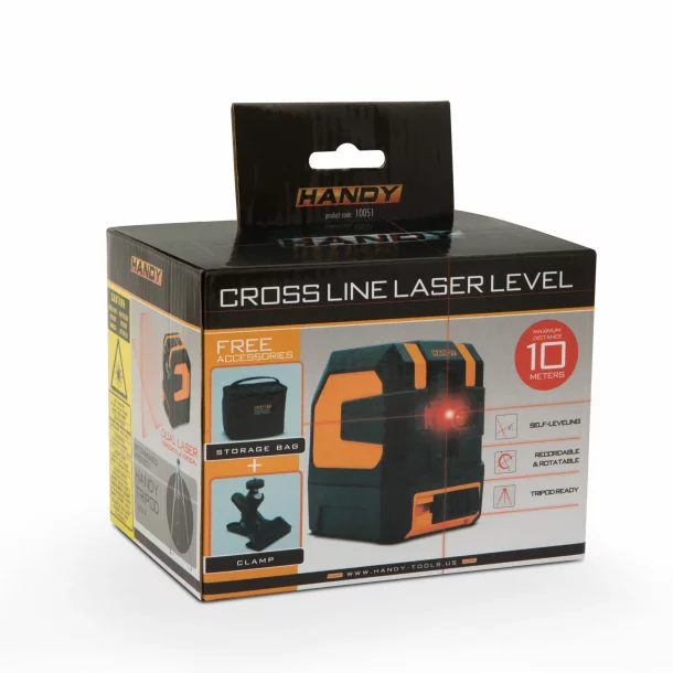 Cross line laser level max 10 m Cridem
