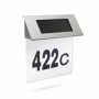 Stainless steel solar house number light - 18 x 20 cm