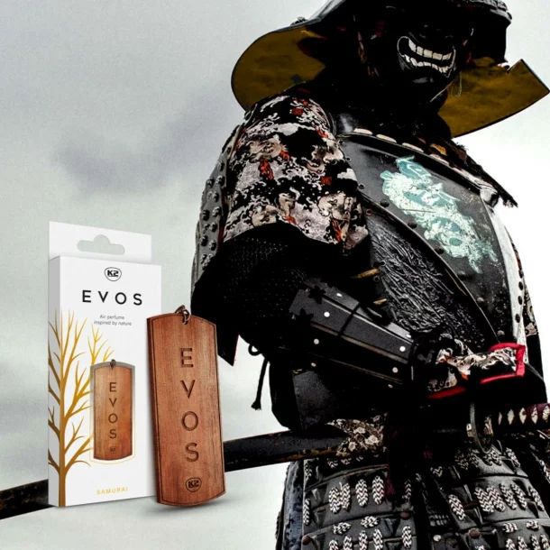 Evos wooden car air freshener - Samurai