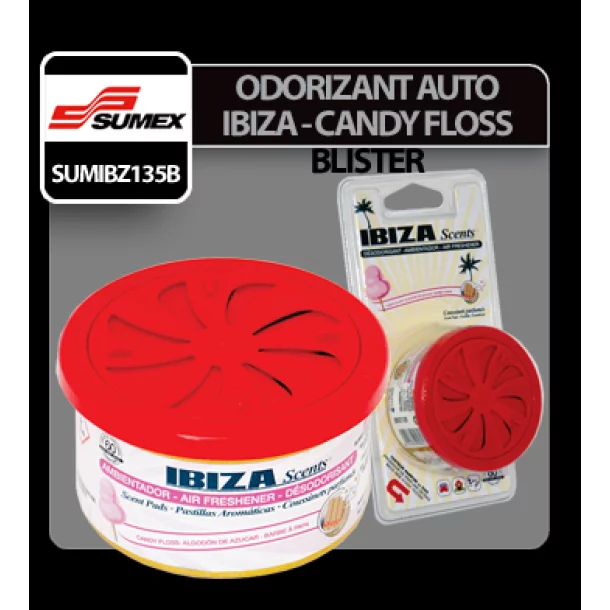 Odorizant auto Ibiza scents - Blister - Candy floss