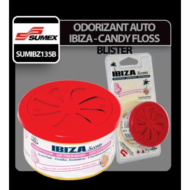 Ibiza scents autó illatosító - Blister - Candy floss