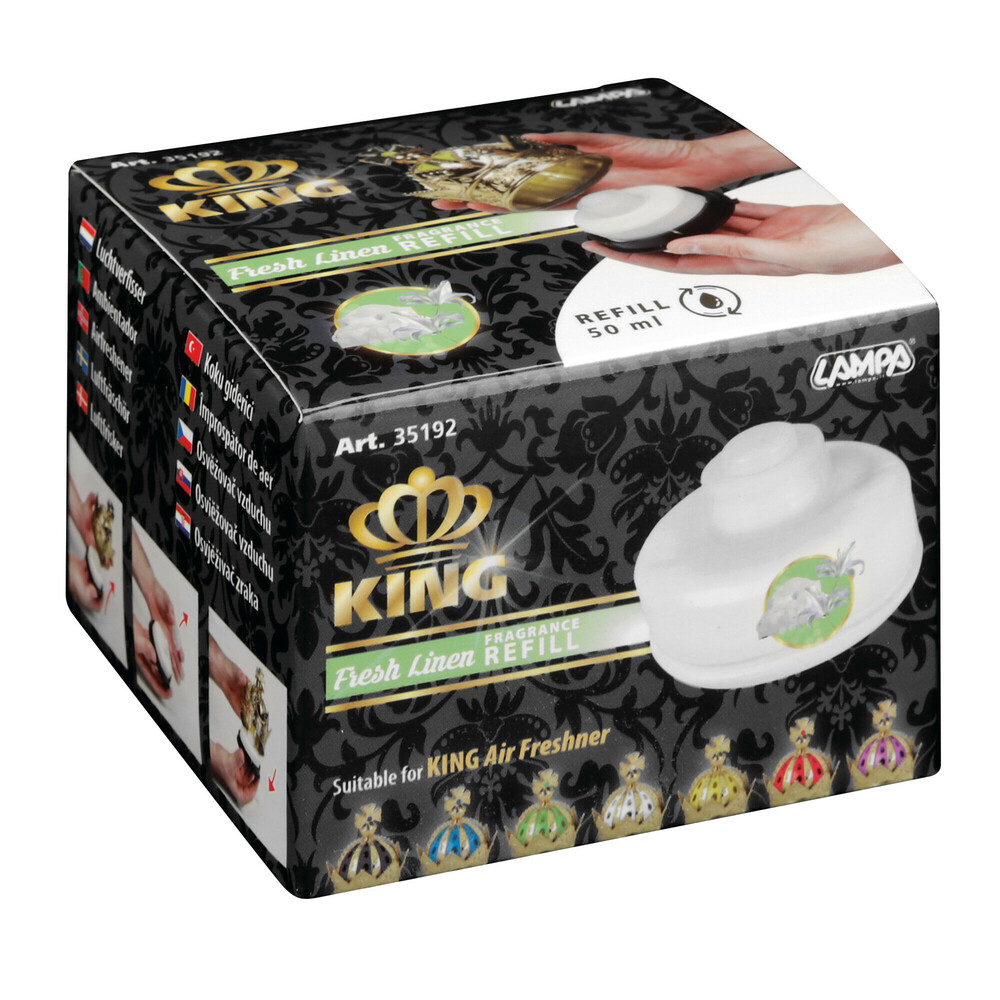 King légfrissítő, utántöltő 50 ml - Friss ágynemű thumb