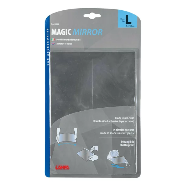 Magic-Mirror, multipurpose adhesive mirror - L