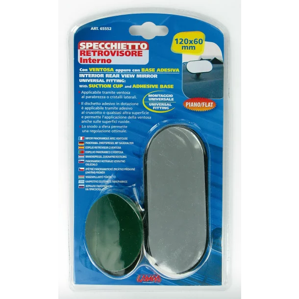 Oglinda interioara ovala cu ventuza 120x60mm-Resigilat,