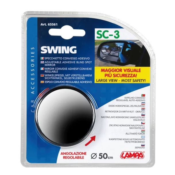 Swing adhesive convex mirror Ø50mm