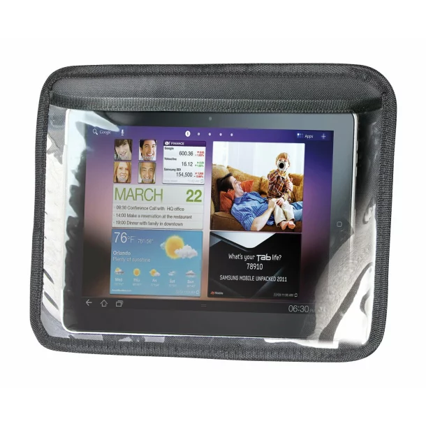 Back seat organizer with tablet holder