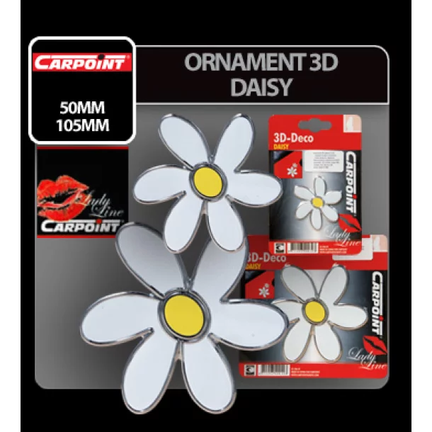 3d Daisy ornament - 50mm