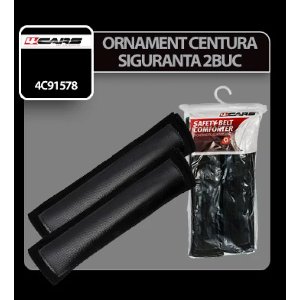 Ornament centura siguranta 2buc 4Cars - Negru