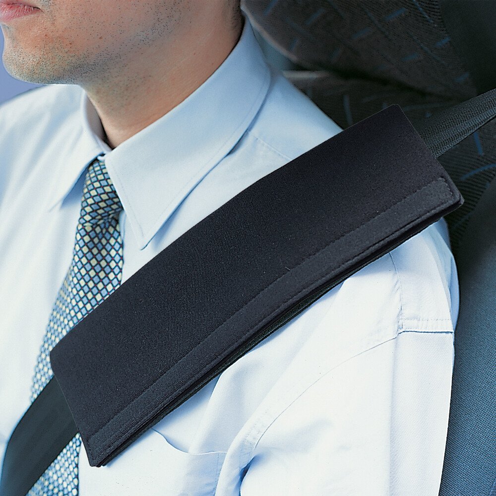 Safety belt comforter pad - Black thumb