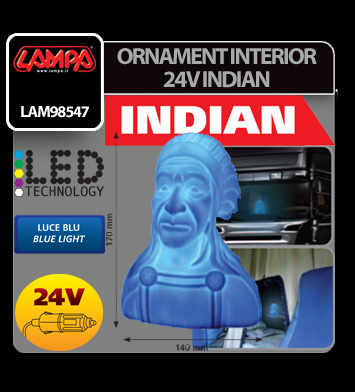 Indian, Led lighted statuette, 24V thumb