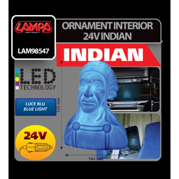 Indian, Led lighted statuette, 24V