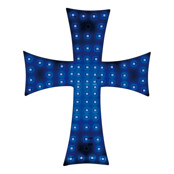 New Series belső LED-es dekoráció - Kereszt - Kék