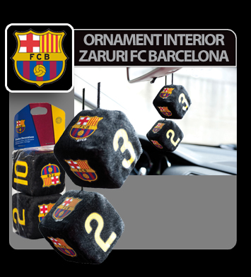 FC Barcelona belső dekoráció dobókockák 7x7cm - Fekete thumb