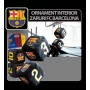 FC Barcelona fuzzy-dices interior decor 7x7 cm - Black