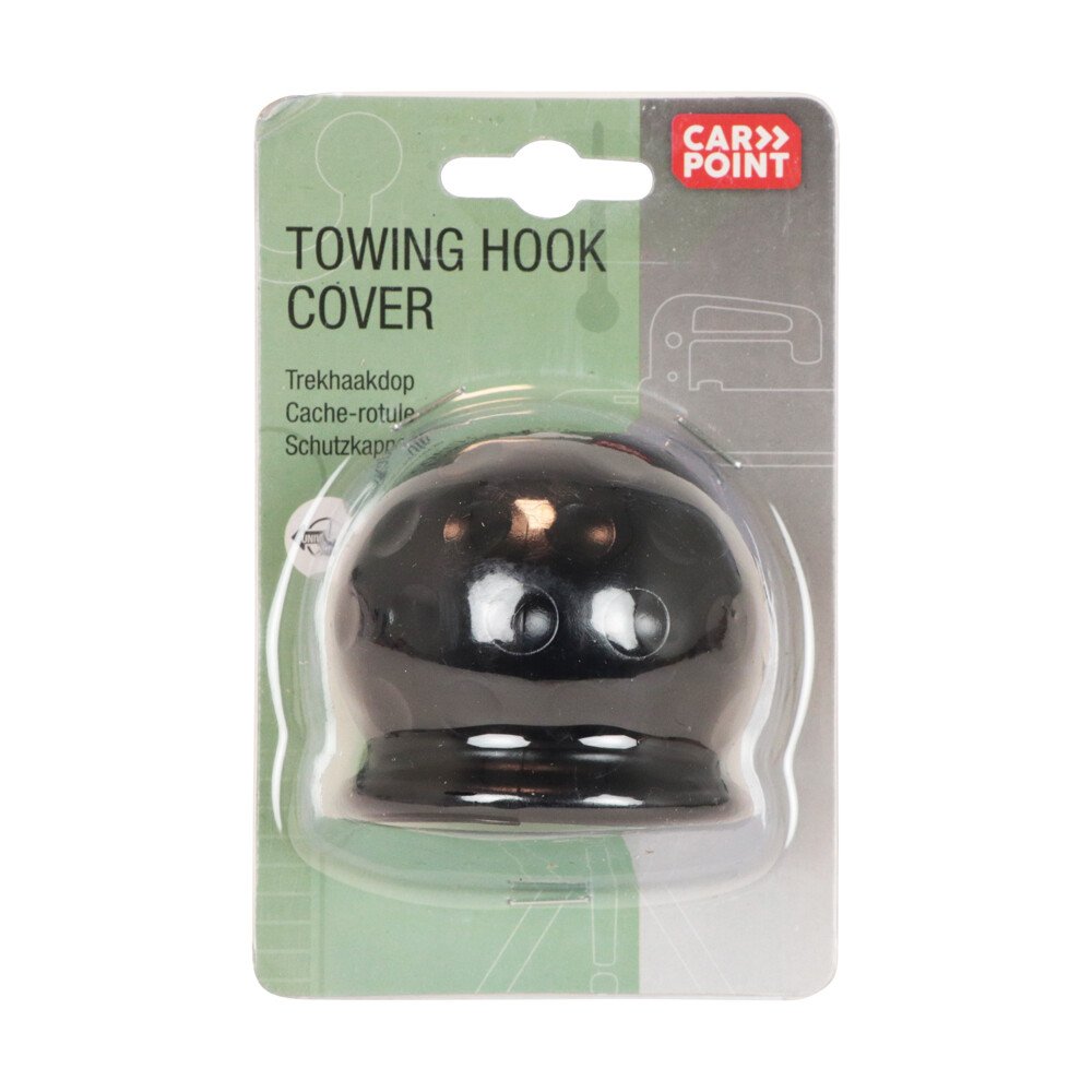 Towing hook cover golf ball type Carpoint - Black thumb