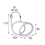 TS-21 Stainless steel, curved type exhaust blowpipe