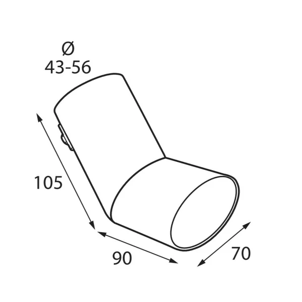 TS-41 Stainless steel, curved type exhaust blowpipe