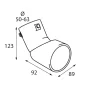 TS-45 Stainless steel, curved type exhaust blowpipe