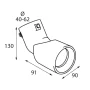 Ornament toba esapament curbat TS-68, din otel inoxidabil lustruit, sunet sport, racordare Ø40-62mm