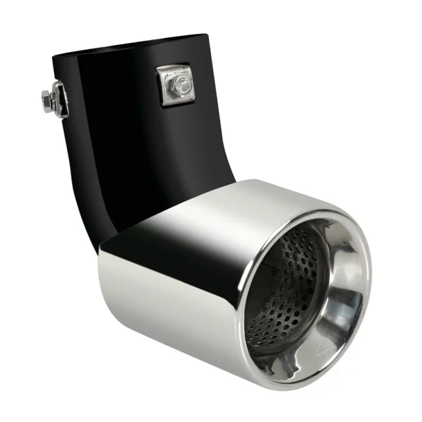 Ornament toba esapament curbat TS-68, din otel inoxidabil lustruit, sunet sport, racordare Ø40-62mm