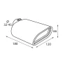 TS-57 Kipufugóvég dísz, polírozott rozsdamentes acél, sporthangzás, csatlakozás Ø32-45mm