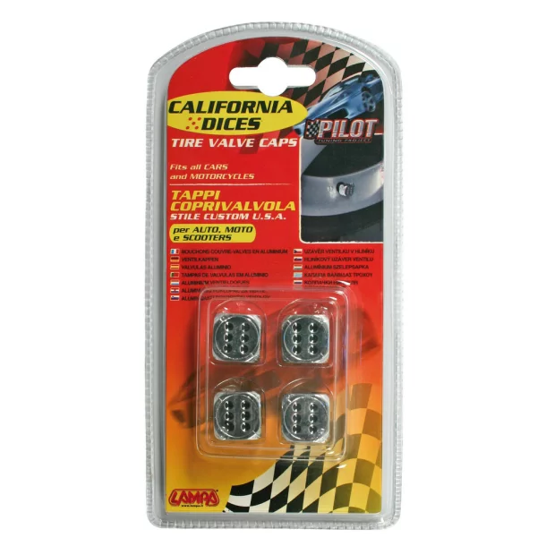 Ornamente capacele valve California-Dices 4buc - Crom