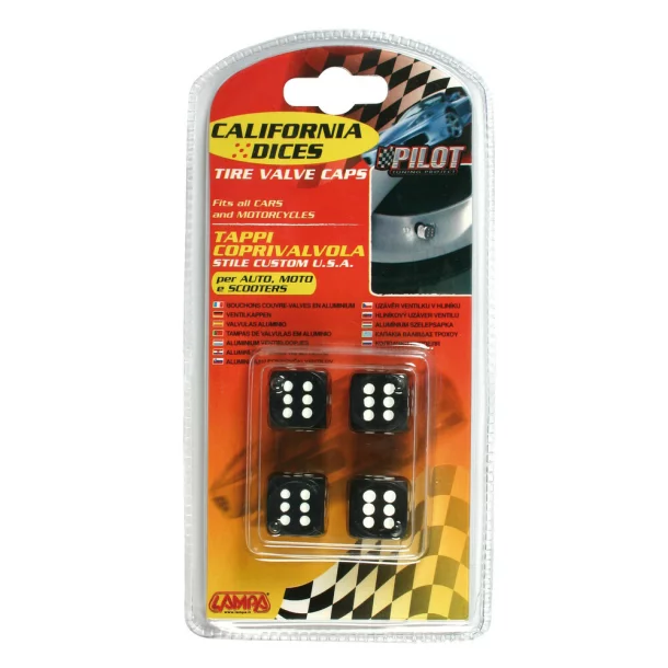 Ornamente capacele valve California-Dices 4buc - Negru