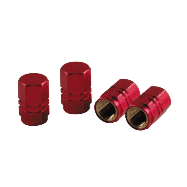 Ornamente capacele valve Hexagonal 4buc - Rosu