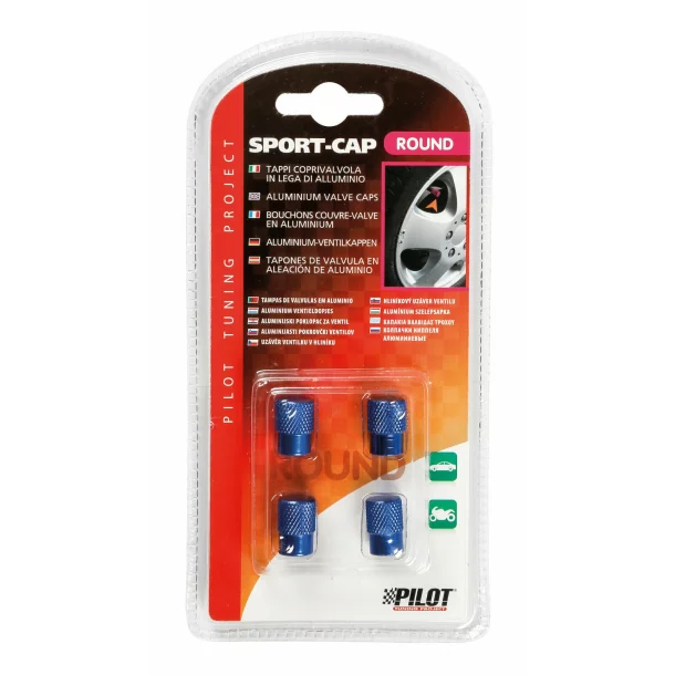 Sport Cap szelepsapka dísz 4db - Kék