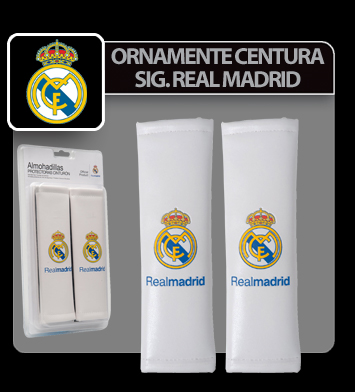 Real Madrid safety belt comforter pads 2 pcs. - White thumb