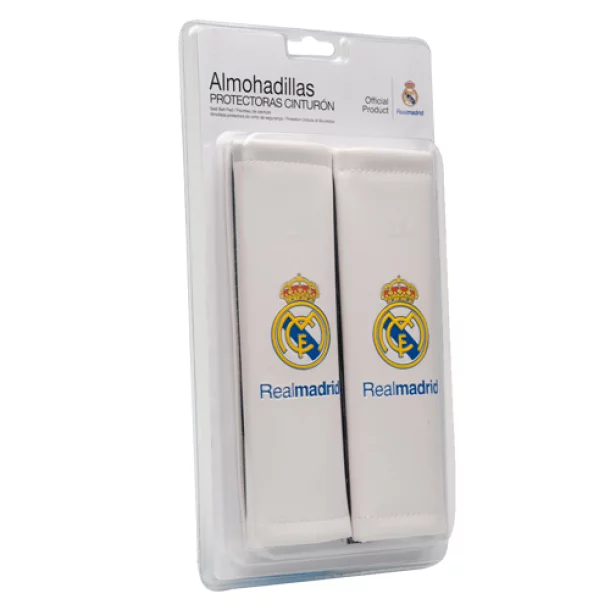 Ornamente centura siguranta Real Madrid 2buc. - Alb