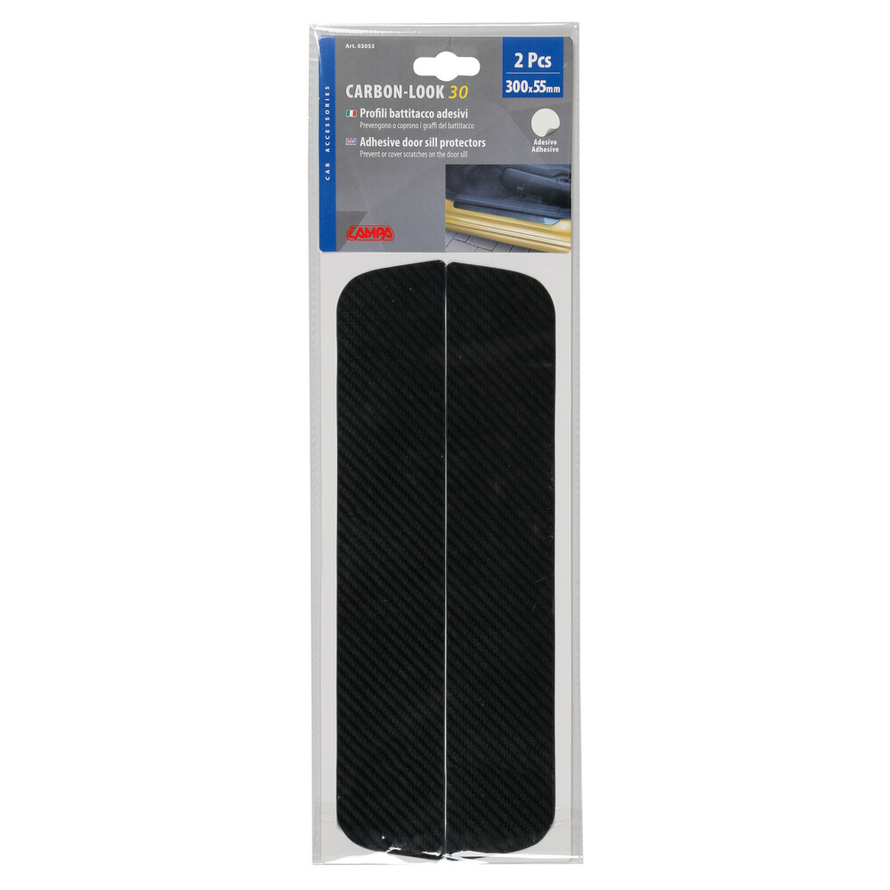 Carbon-Look, adhesive door sill protectors - 30x5,5cm thumb