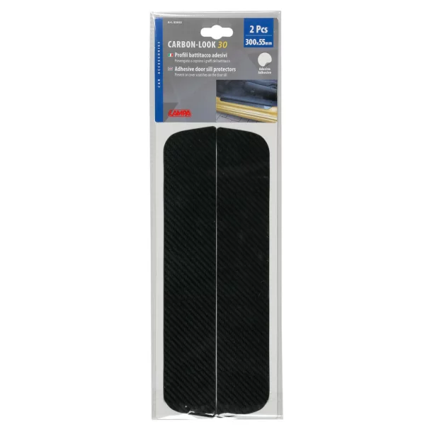 Carbon-Look, adhesive door sill protectors - 30x5,5cm