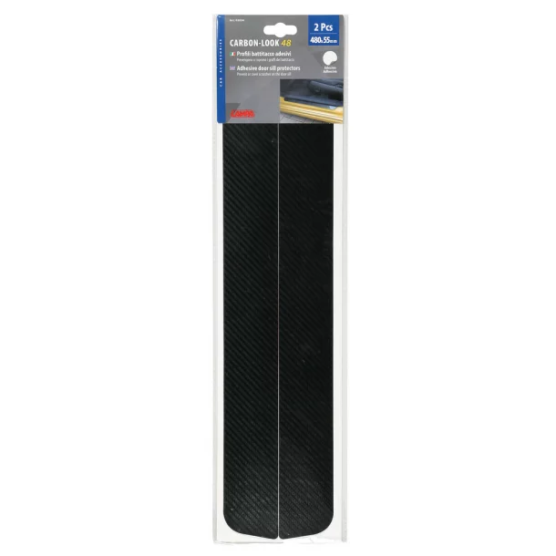 Carbon-Look, adhesive door sill protectors - 48x5,5cm