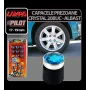 Colour Crystal nut caps, 20pcs - Hex 17mm - Blue