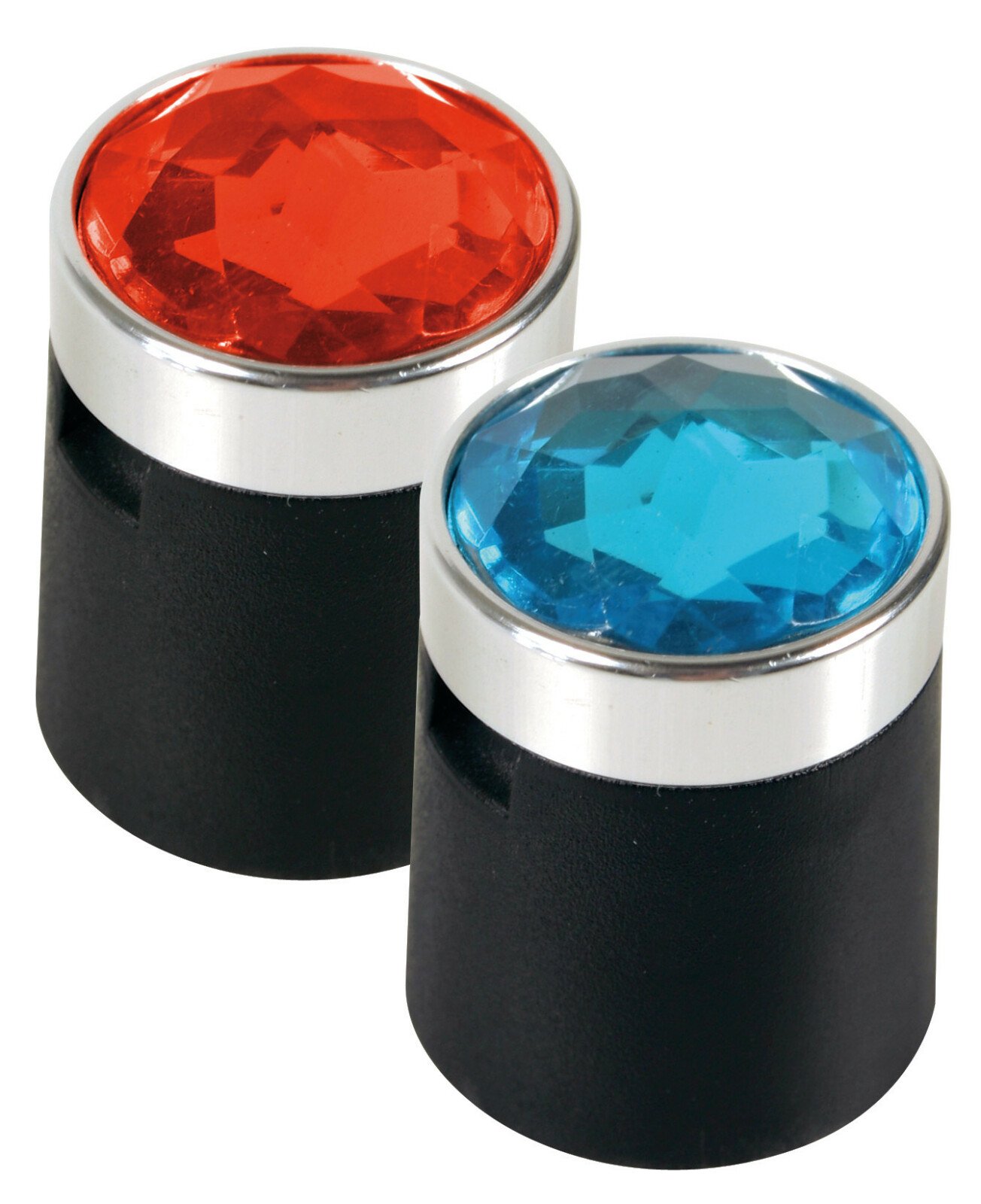 Colour Crystal nut caps, 20pcs - Hex 17mm - Blue - Resealed thumb