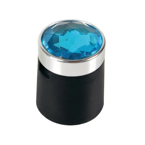 Colour Crystal nut caps, 20pcs - Hex 17mm - Blue - Resealed