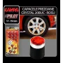 Colour Crystal nut caps, 20pcs - Hex 19mm - Red