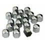 Hexagonal chromed steel nut caps, 20pcs - Hex 19mm - Chrome