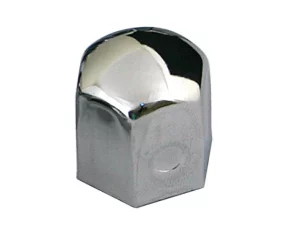 Hexagonal chromed steel nut caps, 20pcs - Hex 19mm - Chrome