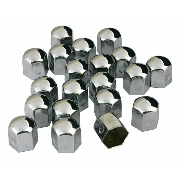 Ornamente prezoane metal cromat 20buc - Hex 19mm - Crom-Resigilat,