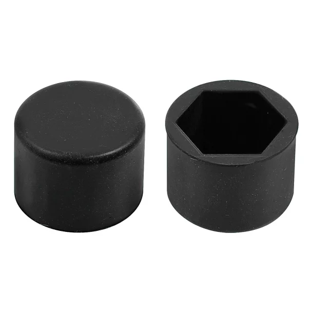 Ornamente prezoane silicon 20buc - Hex 19mm - Negru