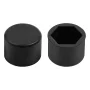 Silicone nut caps, 20 pcs - Hex 19mm - Black