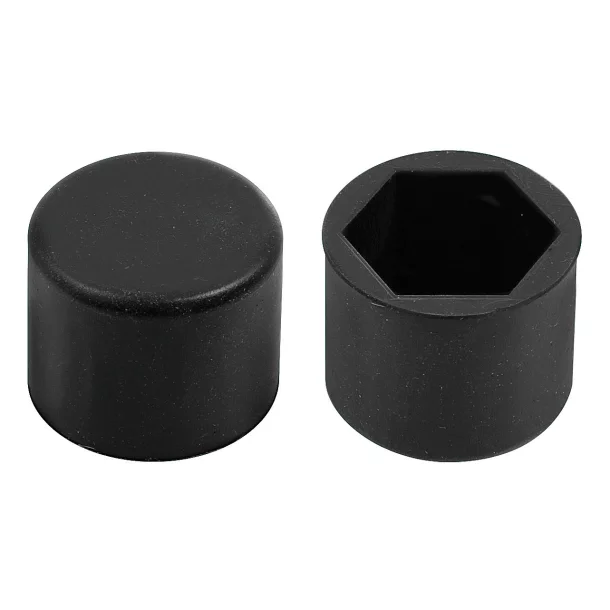 Ornamente prezoane silicon 20buc - Hex 21mm - Negru